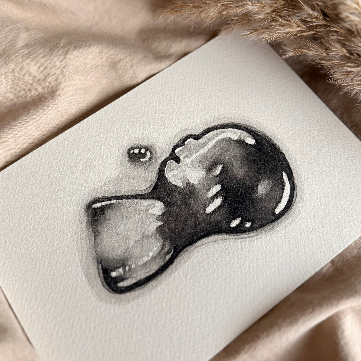 Echo Schilderij A5 - Zwart