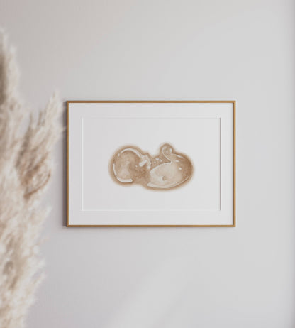 Echo Schilderij A4 - Nude