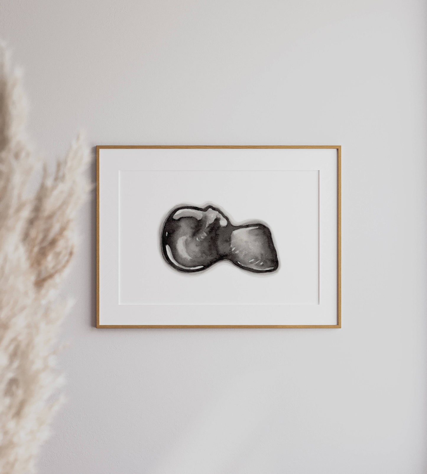Echo Schilderij A4 - Zwart