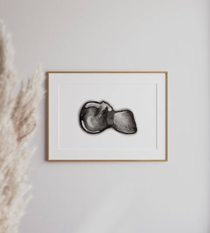 Echo Schilderij A4 - Zwart