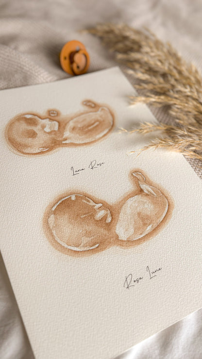 Echo Schilderij  Duo A4 - Nude