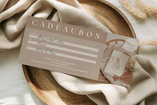 Cadeaubon - baby portret kleur