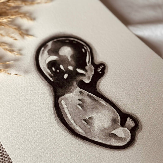 Echo Schilderij A4 - Zwart